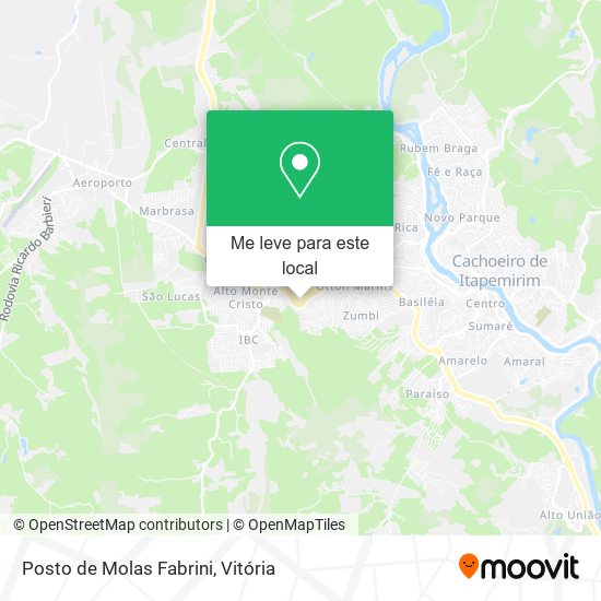 Posto de Molas Fabrini mapa