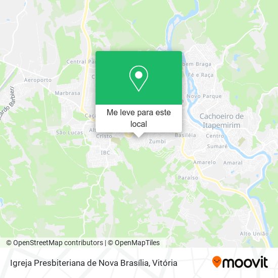 Igreja Presbiteriana de Nova Brasília mapa
