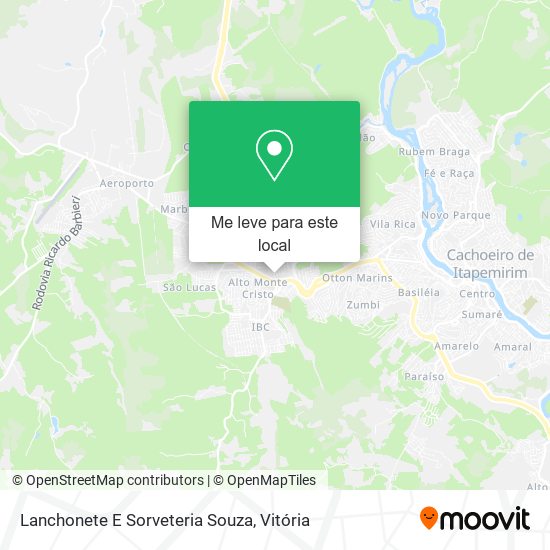 Lanchonete E Sorveteria Souza mapa