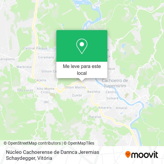 Núcleo Cachoerense de Dannca Jeremias Schaydegger mapa