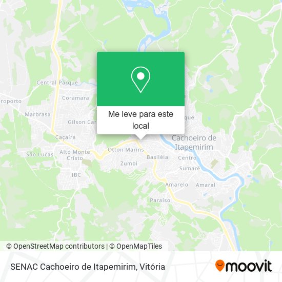 SENAC Cachoeiro de Itapemirim mapa