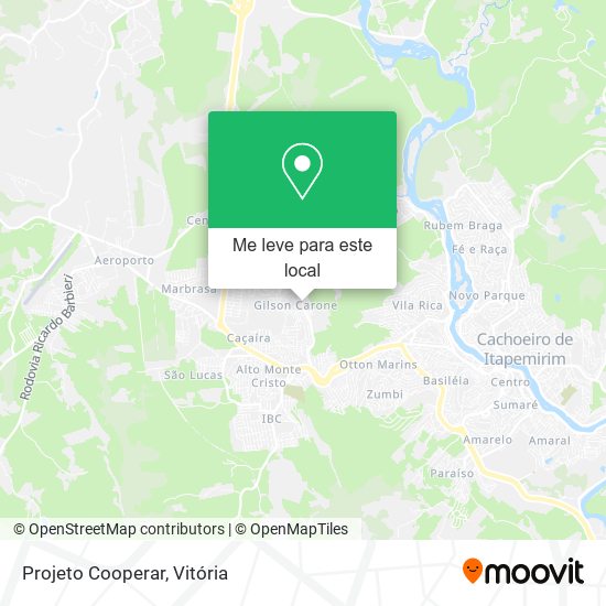 Projeto Cooperar mapa
