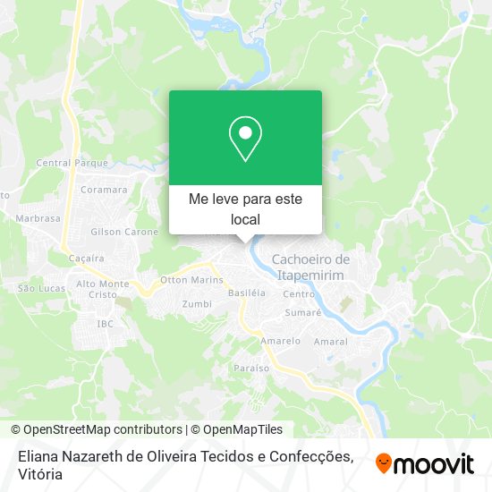 Eliana Nazareth de Oliveira Tecidos e Confecções mapa