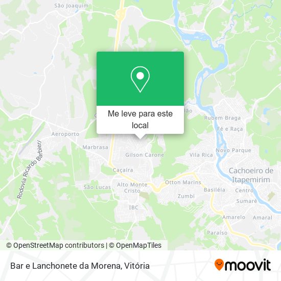 Bar e Lanchonete da Morena mapa