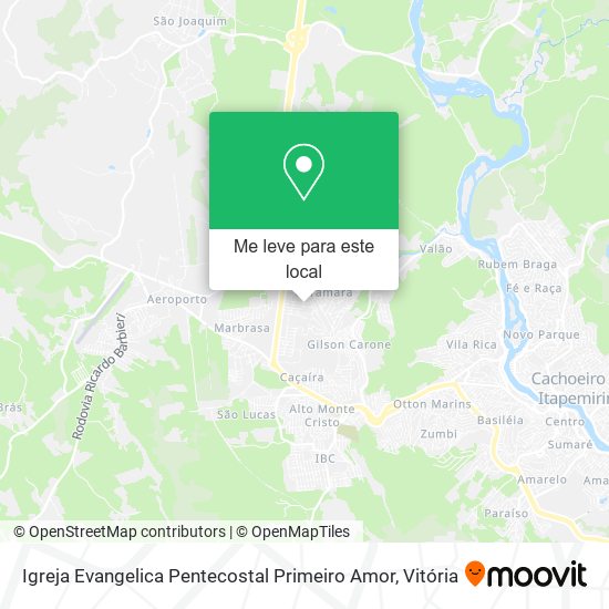 Igreja Evangelica Pentecostal Primeiro Amor mapa