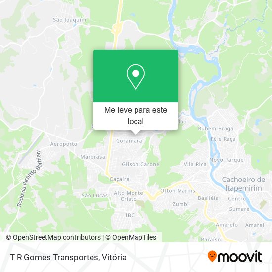 T R Gomes Transportes mapa