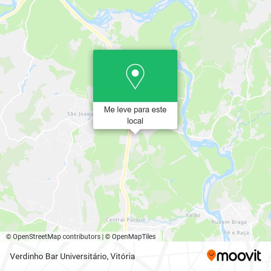 Verdinho Bar Universitário mapa