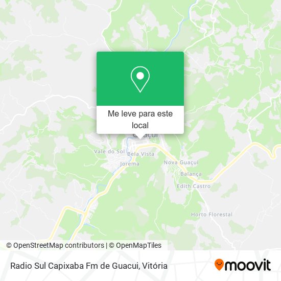 Radio Sul Capixaba Fm de Guacui mapa