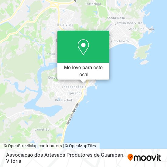 Associacao dos Artesaos Produtores de Guarapari mapa