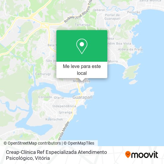 Creap-Clínica Ref Especializada Atendimento Psicológico mapa