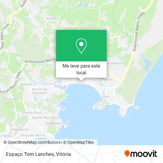 Espaço Tom Lanches mapa