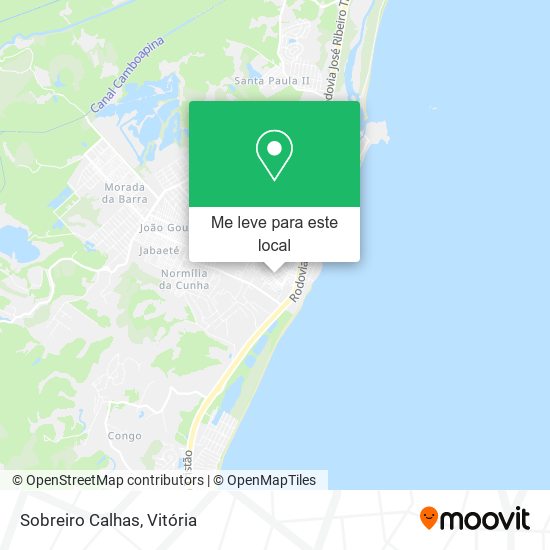 Sobreiro Calhas mapa