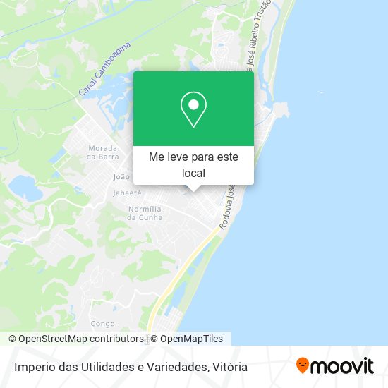 Imperio das Utilidades e Variedades mapa