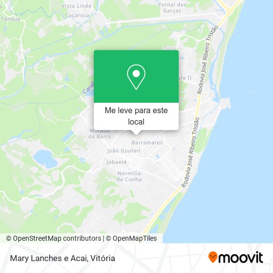 Mary Lanches e Acai mapa
