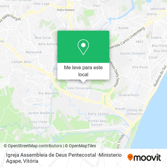 Igreja Assembleia de Deus Pentecostal -Ministerio Agape mapa