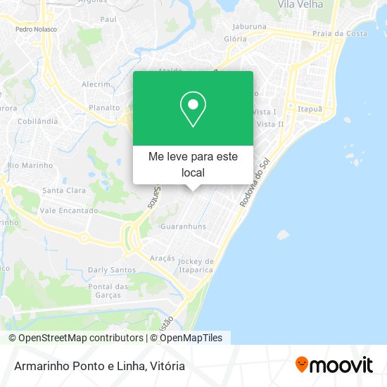 Armarinho Ponto e Linha mapa
