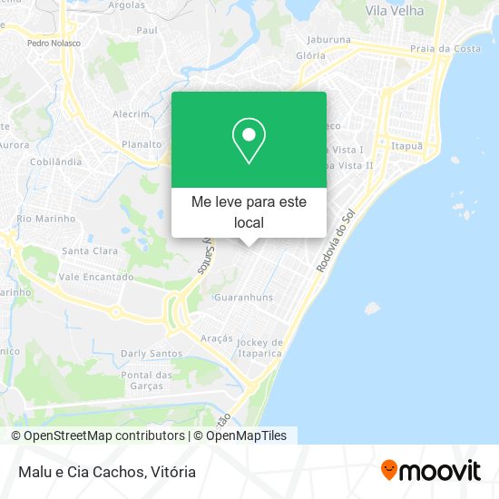 Malu e Cia Cachos mapa