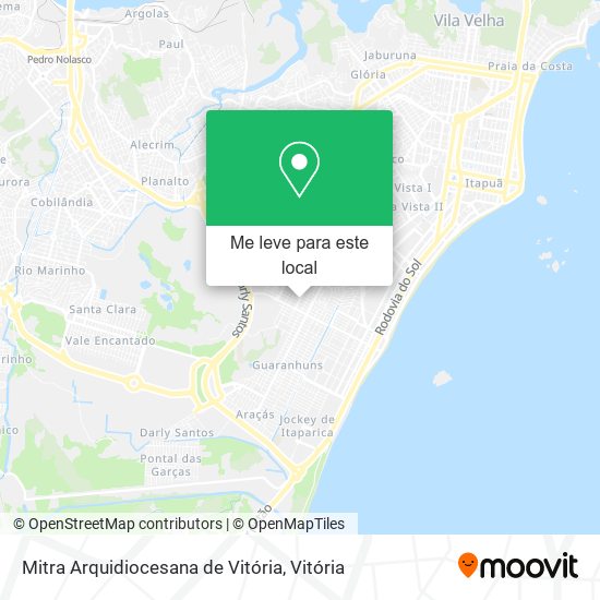 Mitra Arquidiocesana de Vitória mapa