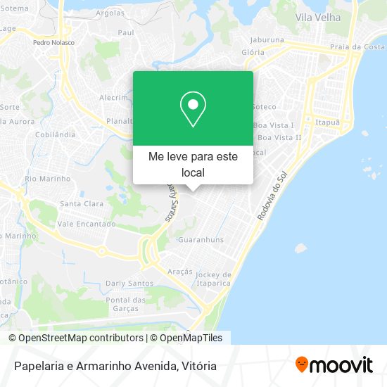 Papelaria e Armarinho Avenida mapa