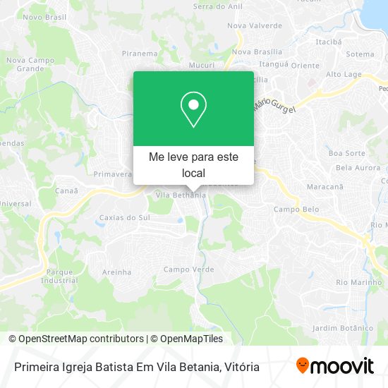 Primeira Igreja Batista Em Vila Betania mapa
