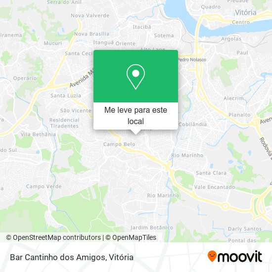 Bar Cantinho dos Amigos mapa