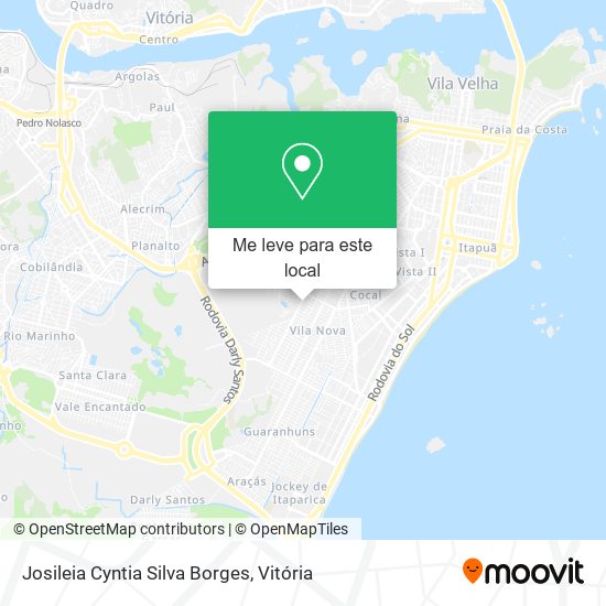 Josileia Cyntia Silva Borges mapa