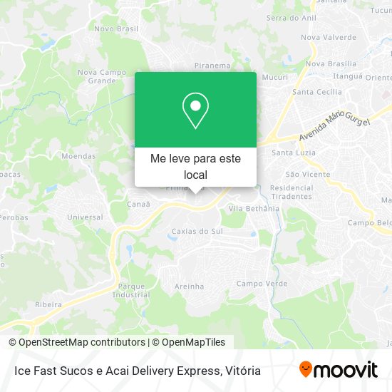 Ice Fast Sucos e Acai Delivery Express mapa
