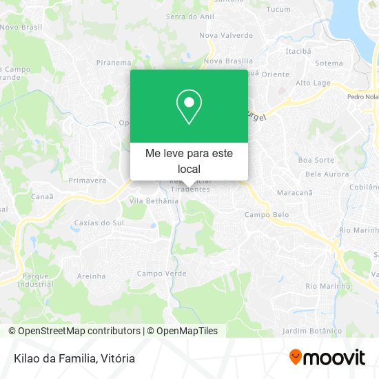Kilao da Familia mapa