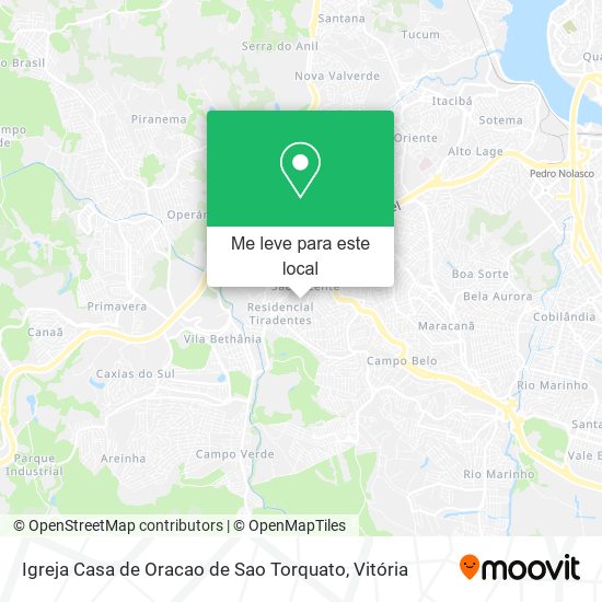Igreja Casa de Oracao de Sao Torquato mapa