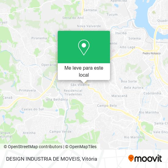 DESIGN INDUSTRIA DE MOVEIS mapa