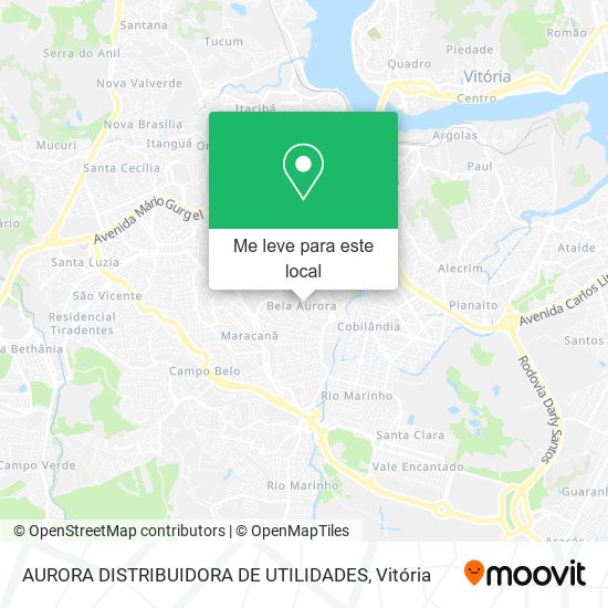 AURORA DISTRIBUIDORA DE UTILIDADES mapa