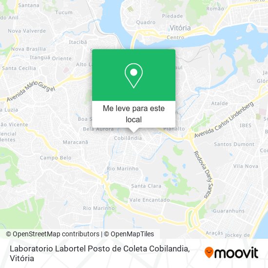 Laboratorio Labortel Posto de Coleta Cobilandia mapa