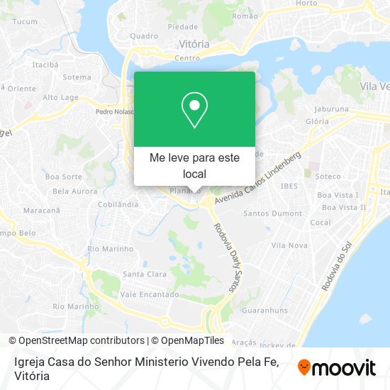 Igreja Casa do Senhor Ministerio Vivendo Pela Fe mapa