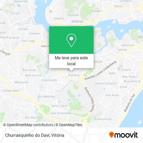 Churrasquinho do Davi mapa