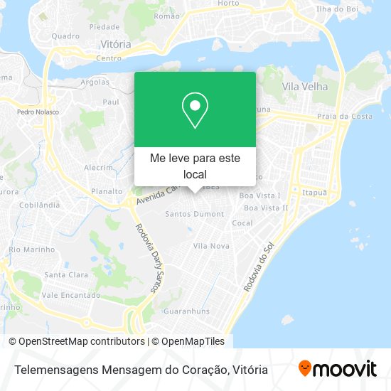 Telemensagens Mensagem do Coração mapa