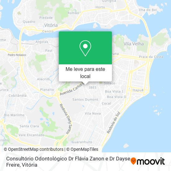 Consultório Odontológico Dr Flávia Zanon e Dr Dayse Freire mapa