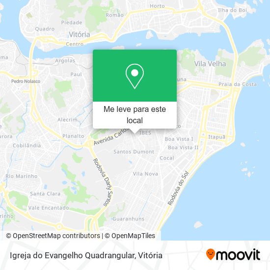 Igreja do Evangelho Quadrangular mapa