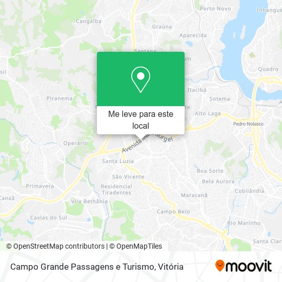 Campo Grande Passagens e Turismo mapa