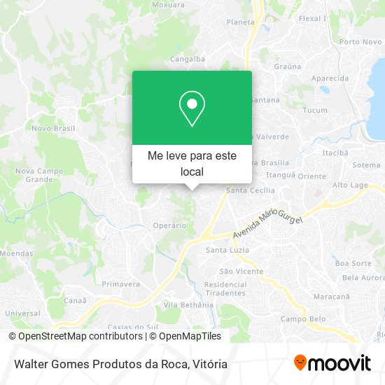 Walter Gomes Produtos da Roca mapa