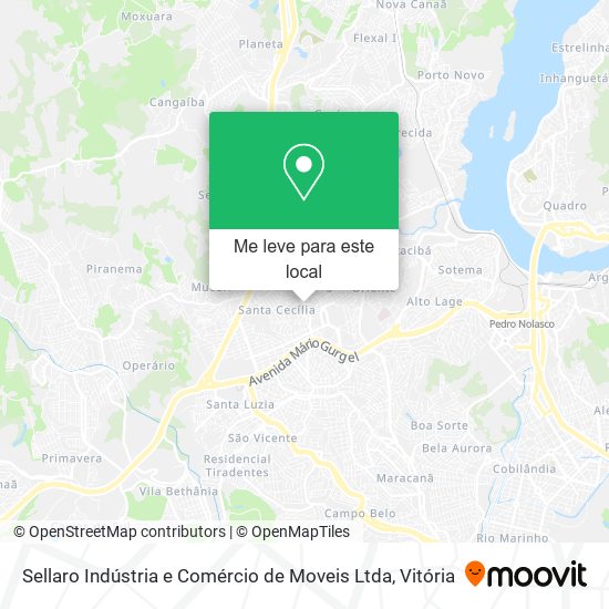 Sellaro Indústria e Comércio de Moveis Ltda mapa