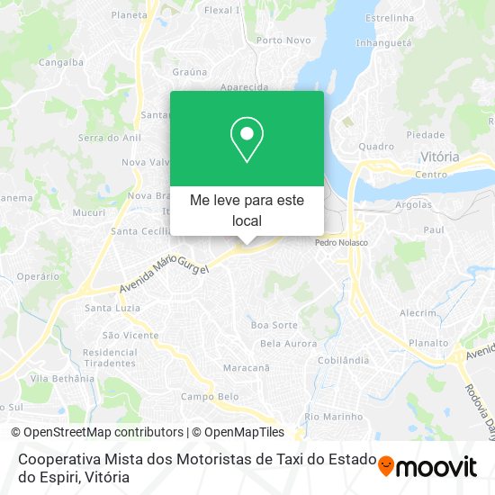 Cooperativa Mista dos Motoristas de Taxi do Estado do Espiri mapa