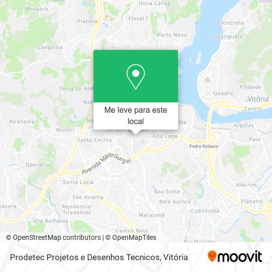 Prodetec Projetos e Desenhos Tecnicos mapa