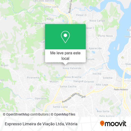 Expresso Limeira de Viação Ltda mapa