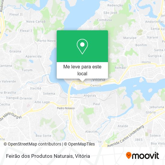 Feirão dos Produtos Naturais mapa