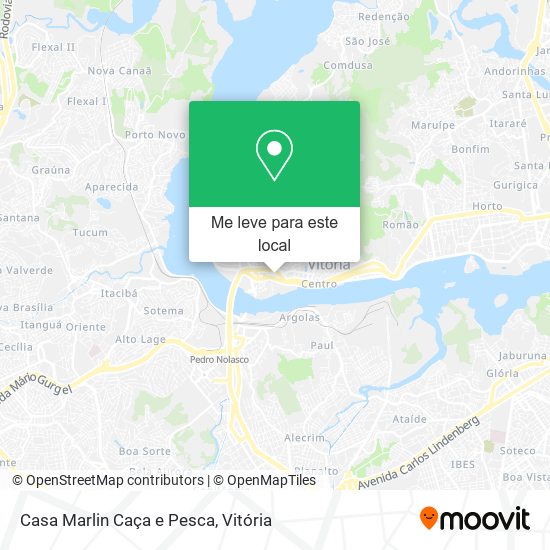 Casa Marlin Caça e Pesca mapa