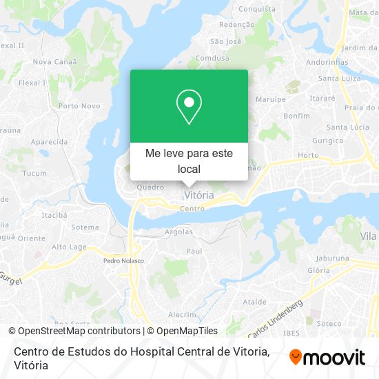 Centro de Estudos do Hospital Central de Vitoria mapa