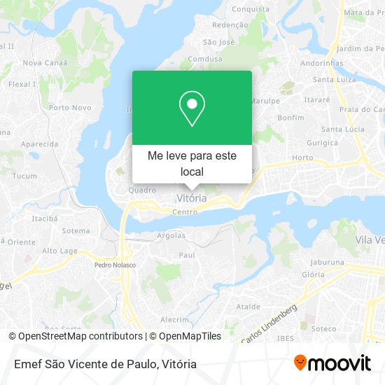 Emef São Vicente de Paulo mapa