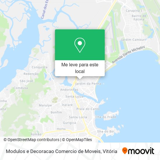 Modulos e Decoracao Comercio de Moveis mapa