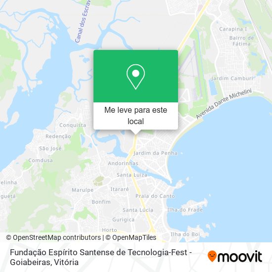 Fundação Espírito Santense de Tecnologia-Fest - Goiabeiras mapa