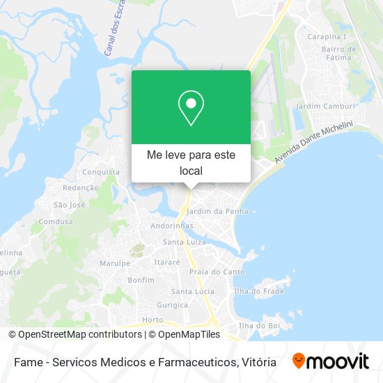 Fame - Servicos Medicos e Farmaceuticos mapa